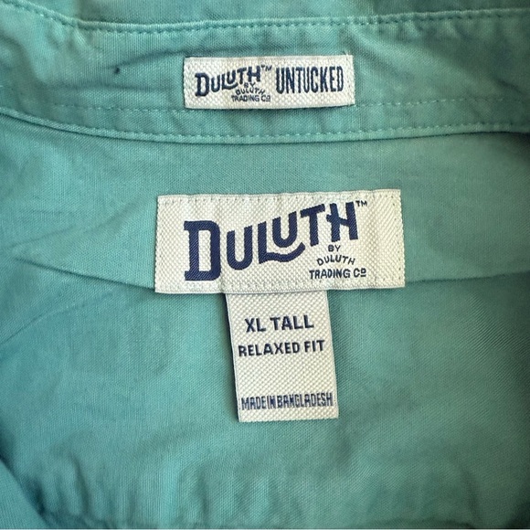 Duluth Trading Co Men’s XL Tall Untucked Great Lakes Long Sleeve Button Down - Picture 2 of 6